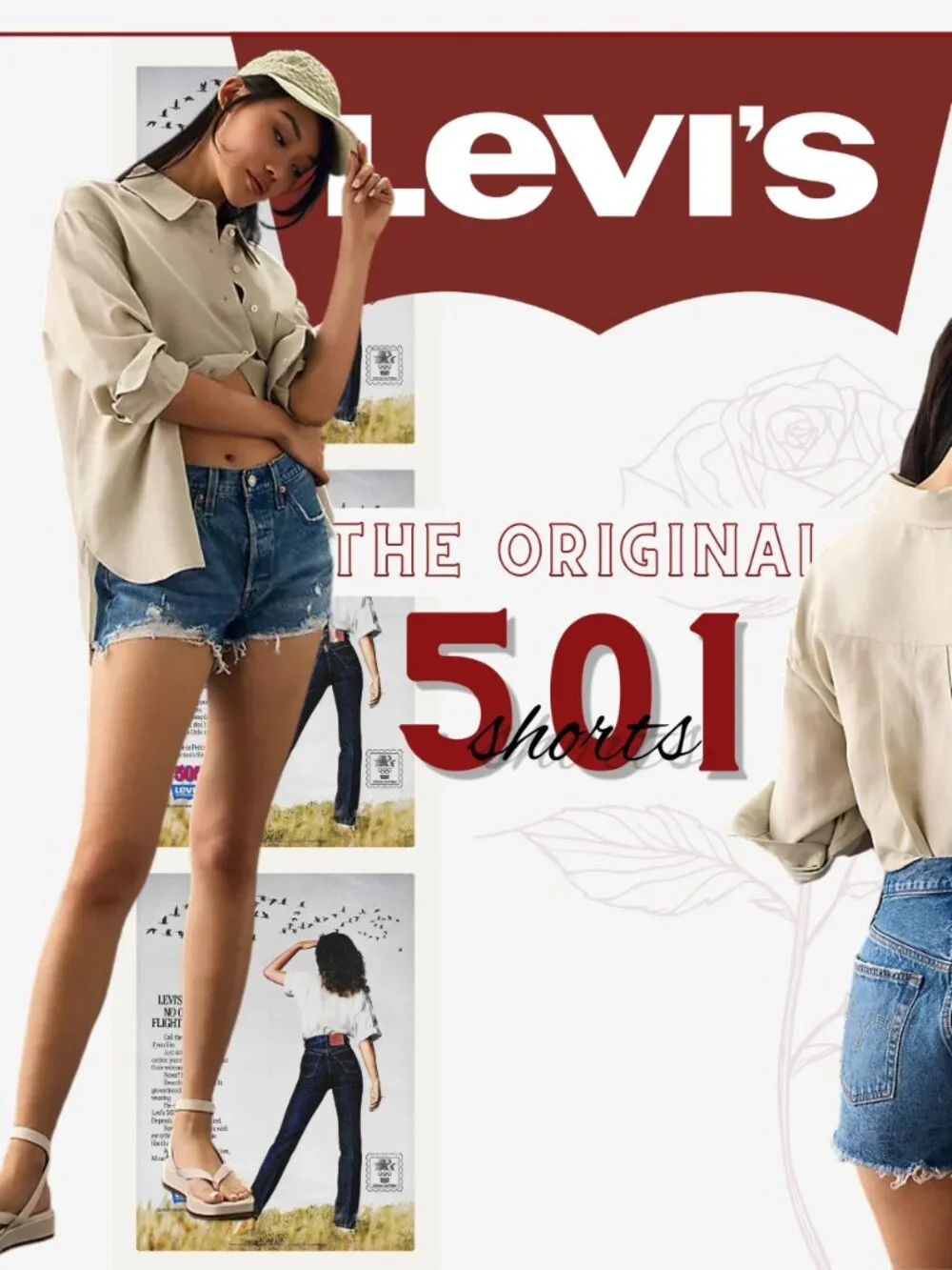 Levi’s Original 501 Cutoff Denim Shorts, 27